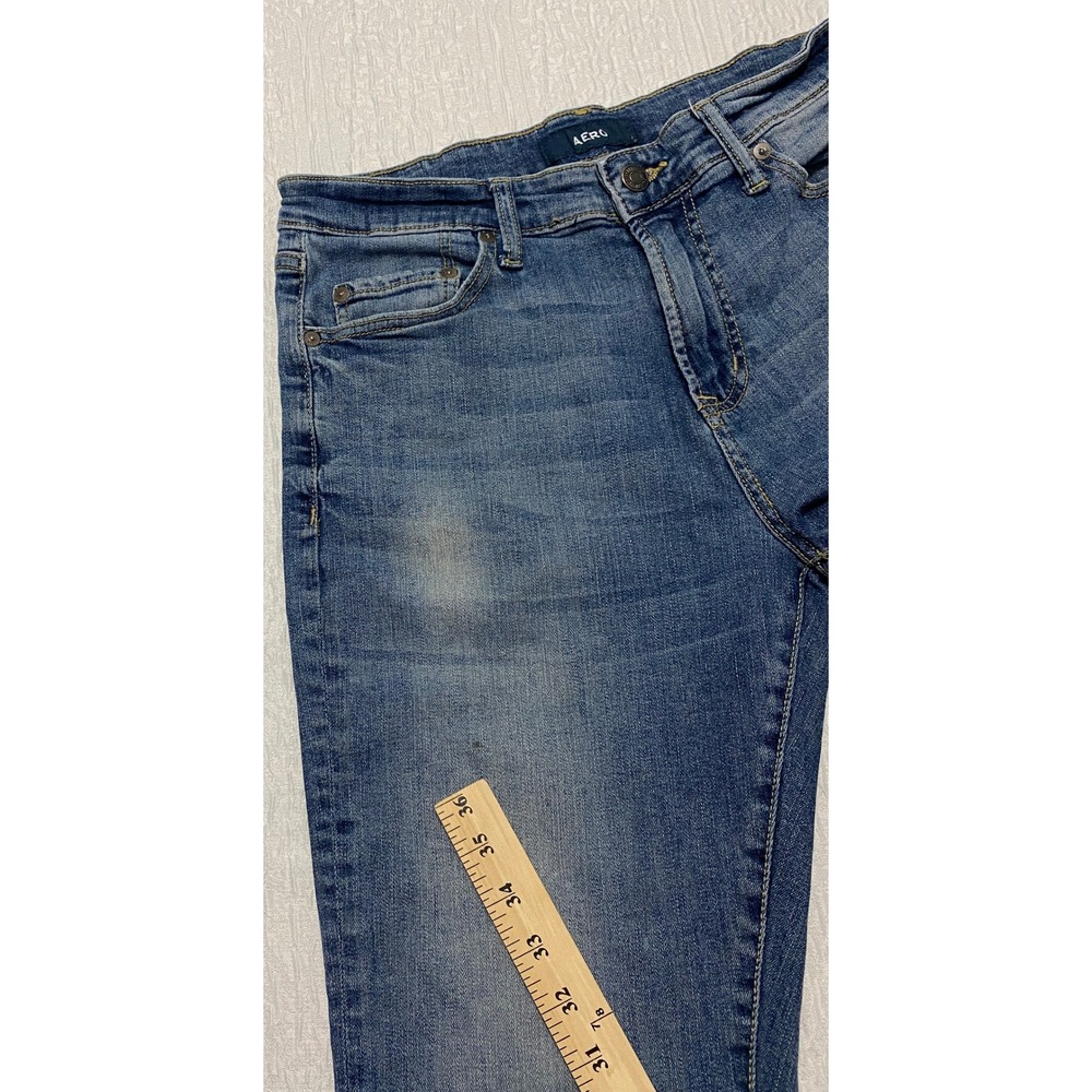 Aero Athletic Skinny Jeans Men's 28x30 Blue‎ Denim Stretch Made in Pakistan - Picture 4 of 11